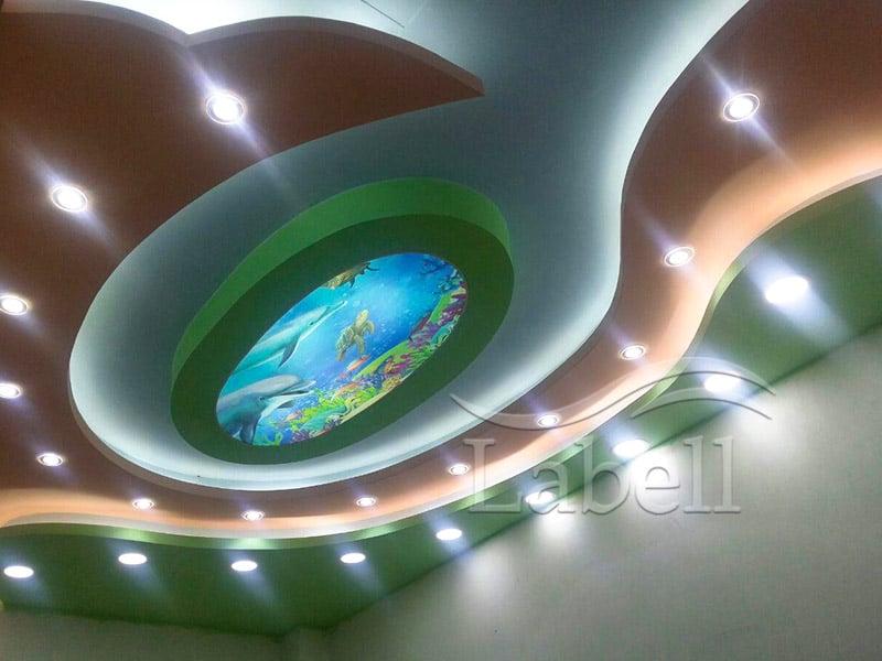 اجرای سقف کششی لابل در شرکت معماری آغ دام تبریز