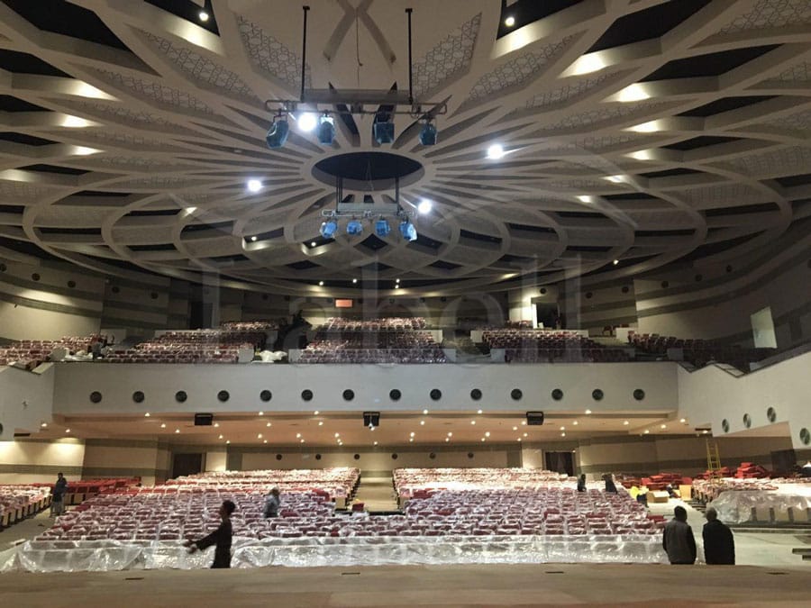 اجرای سقف لابل در بزرگترین سالن آمفی تئاتر ایران