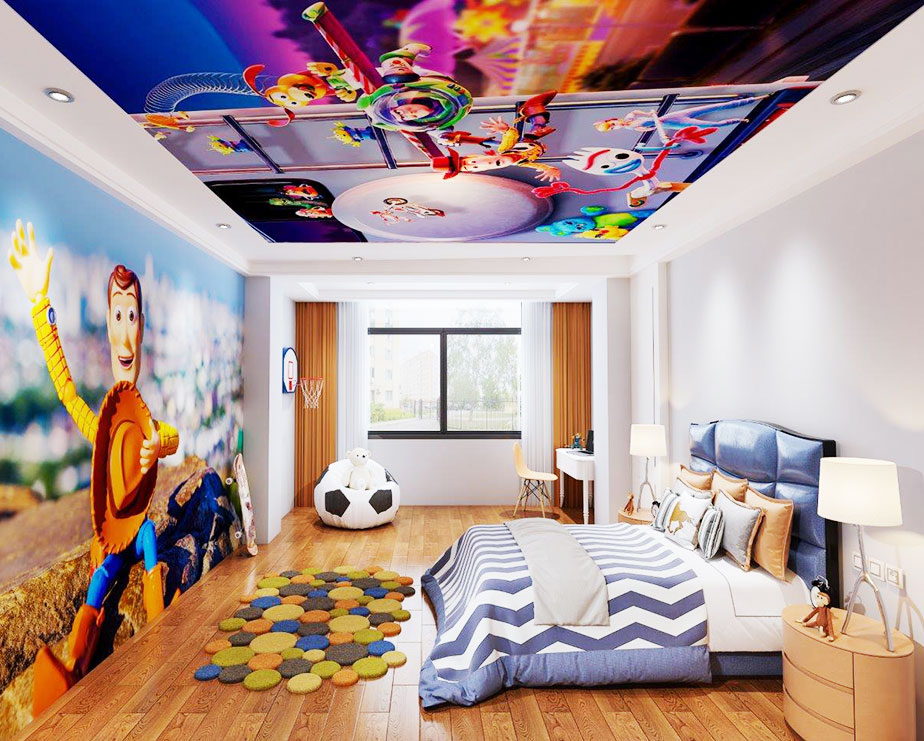 کاربرد سقف چاپی لابل در اتاق خواب کودک